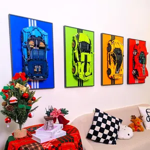 Wall Display Frame for LEGOTechnic Super Cars- Mclaren P1,Bugatti Chiron,Ferrari Sp3,Lamborghini sian,Porsche 911rsr,Porsche GT3 RS,PEUGEOT
