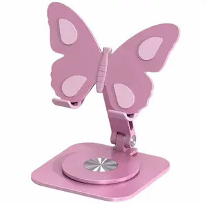 girly kitchenware, Aluminum Alloy Butterfly CellphoneMount - 360° Rotating, Folding, Adjustable MobileStand for Phones & Tablets, Phone & ElectronicsAccessories,summervibes Smartphone FoldingMount, Compact Selfie Phone Holder Foldable