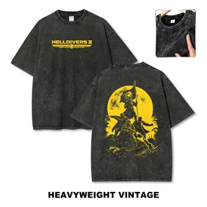 Helldivers II Vintage Tee 90s Graphic Tees Men's t Shirts Graphic Tee t Shirts Funny Graphic Tee Good Graphic Tees Men's Graphic Tees Streetwear Outfits Men Vacation Outfits Oversized Tshirt Men