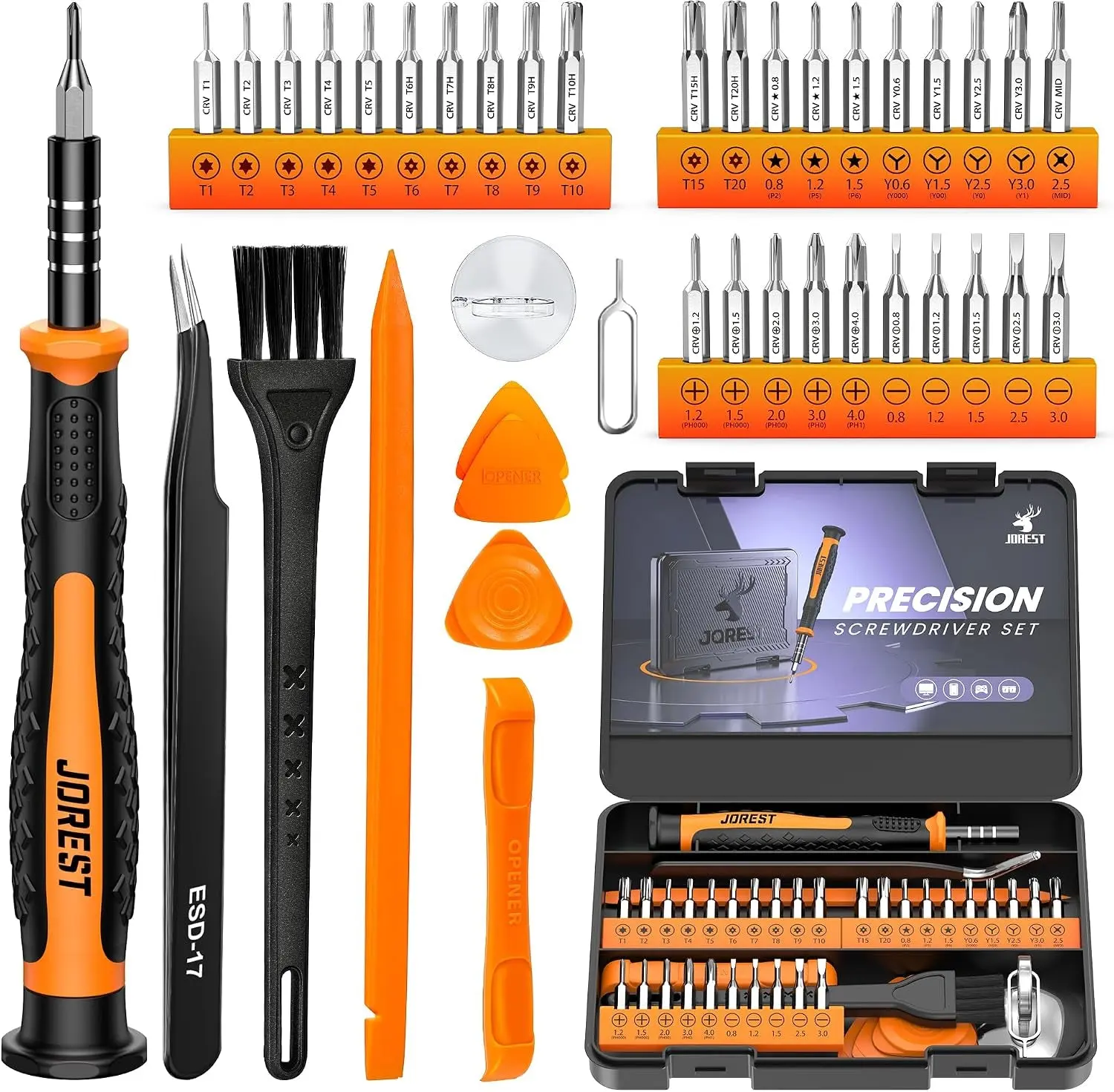40Pcs Small Precision Screwdriver Set with Torx Triwing Phillips