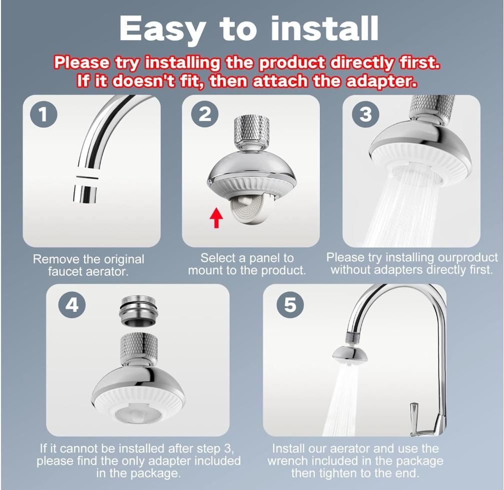 【CleanFlow Studio】Flexible Faucet Extender | 360° Reach & Splash-Proof | High-Pressure Power Rinse | Quick Twist-On Setup | Universal Fit for Sinks