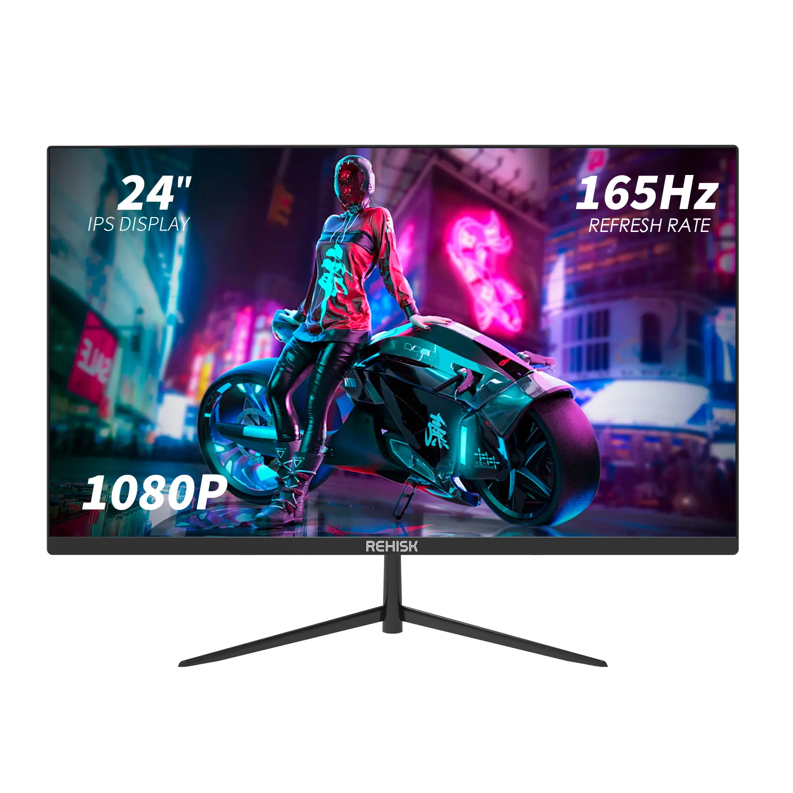 24''  165Hz 1080P Gaming Monitor - IPS, FreeSync, HDMI, VESA, Tilt Adjustable, Frameless, Speakers 165hz monitor gaming monitors Display Borderless