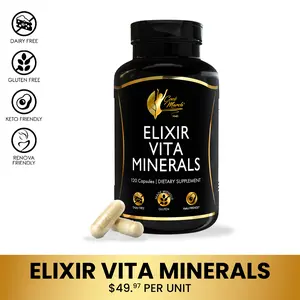 Coco March Elixir Vita Minerals Supplement, Essentials Vitamins and Minerals Dietary Supplement, 120 Capsules per pack Healthcare Fitness