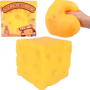 Soft Cheese Block Stress Relief Toy, Squeeze Function Fidget Toy for Play & Relaxation, Festive Party Gift for Valentine's Day