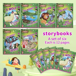 Forest Animal Fable Storybooks Set, 6 Books for Kids Learning English & Moral Education, Parent-Child Reading, Early Childhood Development