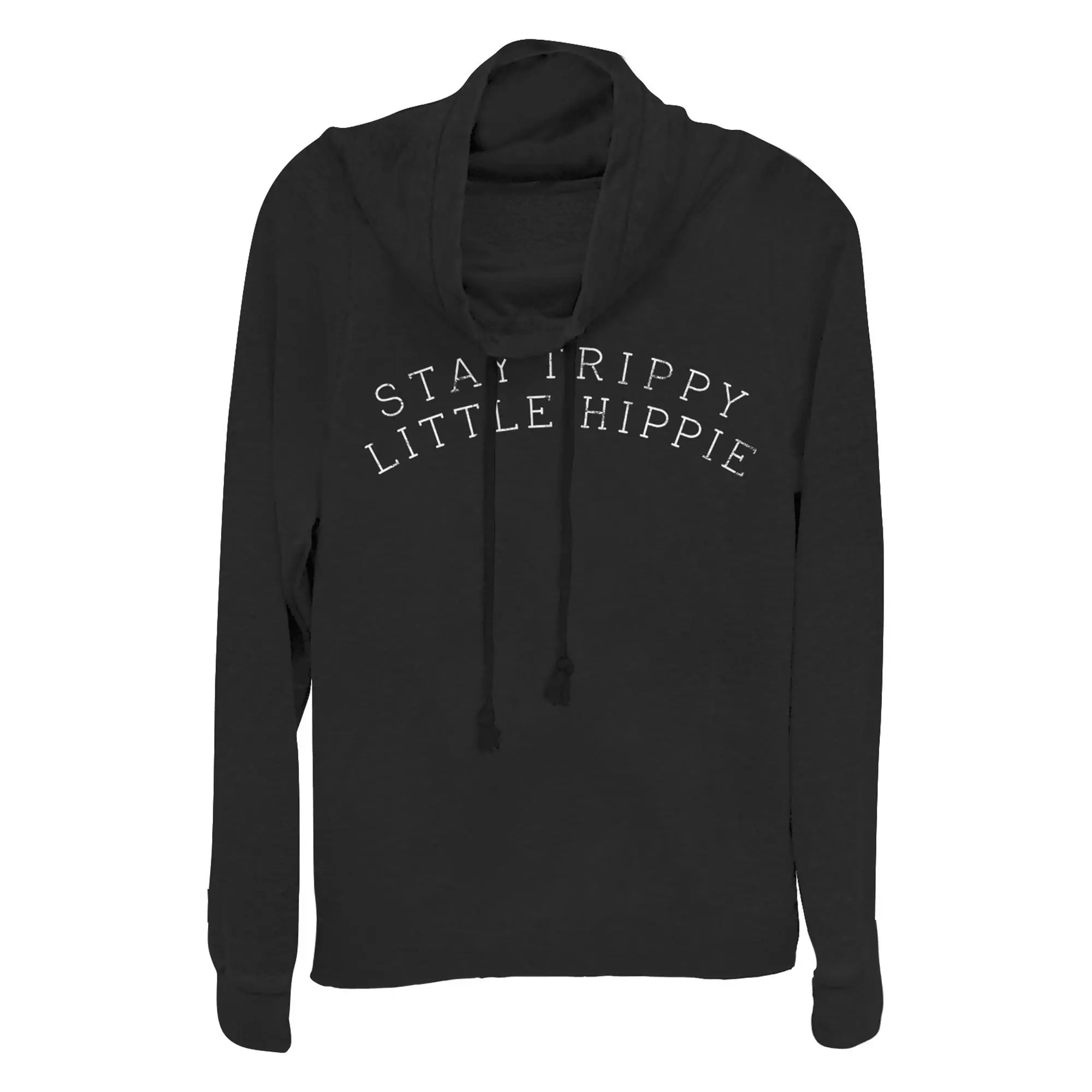 Junior's Lost Gods Stay Trippy Little Hippie Cowl Neck Sweatshirt