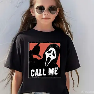 Ghostface Call Me Youth Shirt, Horror Halloween Youth & Adult Tee, Scary Movie Lover Gift, Scream Movie Shirt, Spooky Season T-Shirt