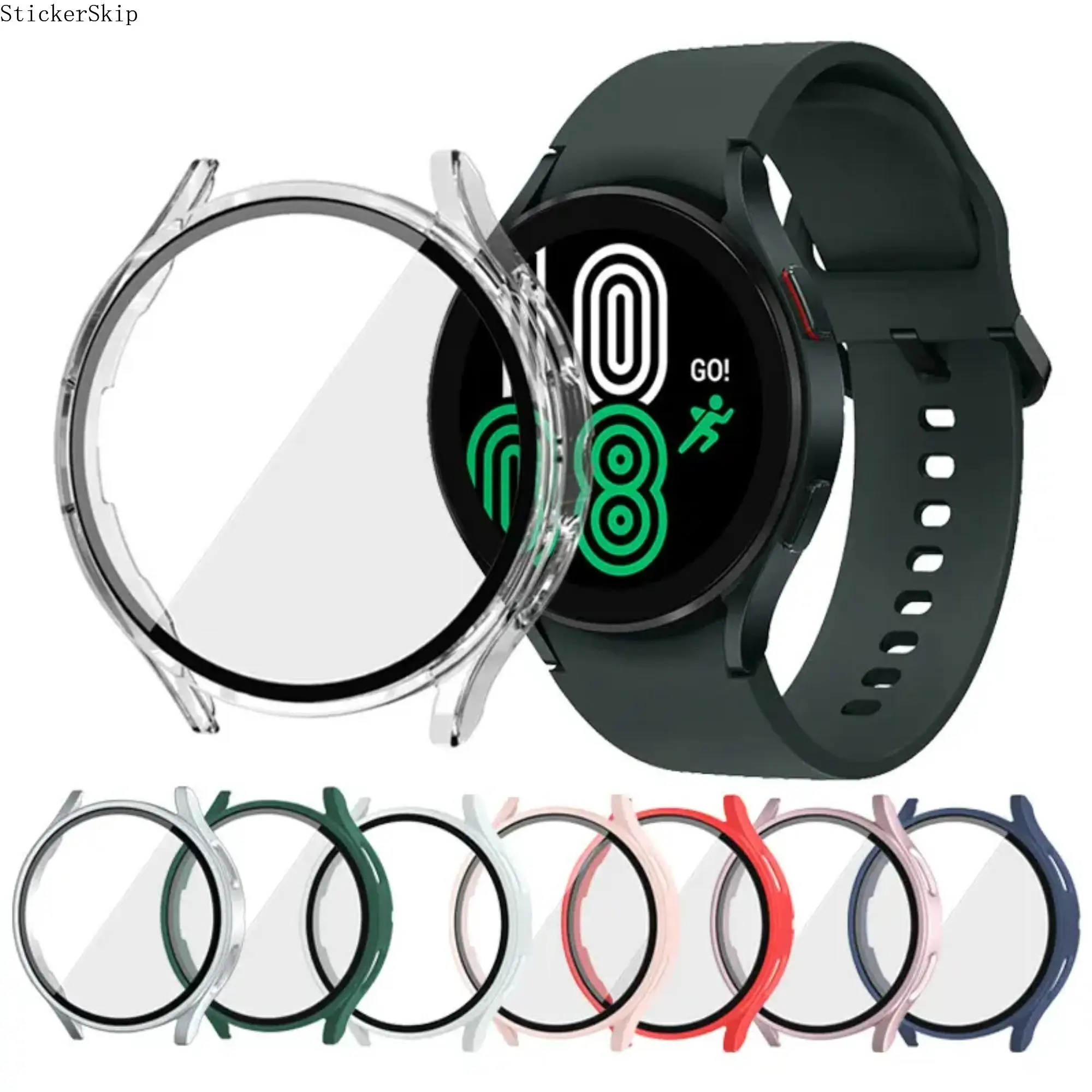2026 NEW 2 Piece Set for Samsung Galaxy Watch7 Protective Case with Tempered Glass Film, Compatible with 40mm/44mm Sizes, Unisex Design for Everyday Use Watch Protector