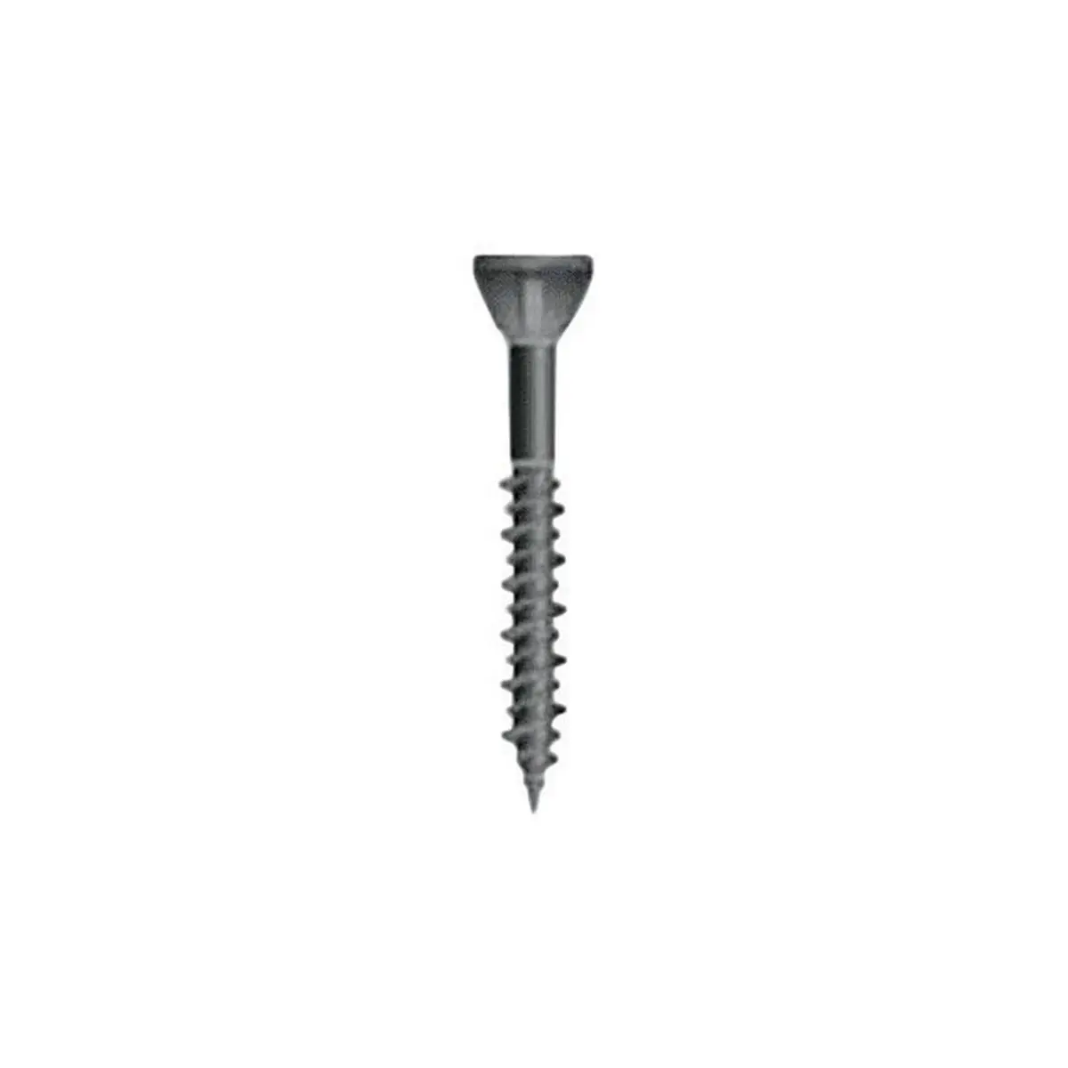 Simpson Strong-Tie No. 7 x 1-1/4 in. Outdoor Square Trim Head Steel Wood Screw, High-Low Threads, Nibs Under Head, Curved Collation, Gray Phosphate Coating - 10.7 lbs Pack of 2500, Ace Hardware, Square Drive, Exterior Use, High Low Thread, Nibs Under The