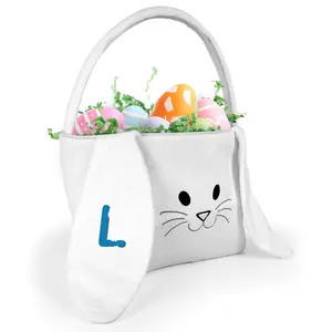Personalized Easter Bunny Basket With Initial