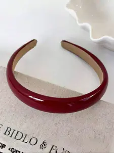 Women PU Leather High-Volume Anti-Slip Headband, Chic Headbands, Simple Vintage Design, Suitable for Various Hairstyles & Occasions