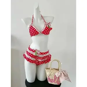 Women's 4-Piece Printed Bikini Set - Push-Up Hook Closure Top, High-Cut Leg Bottoms, Polyester Fabric, Matching Headband, Stylish Beach Wear Bathing Suit Gift