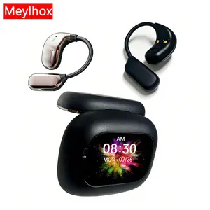 Real-Time AI Translation Earbuds, 156+ Languages Translator Headphones, Bluetooth 5.4 OWS Open Ear Audio Earphones with LCD Touch, Translating Device for Travel, Meetings