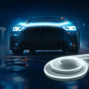 Dynamic Scan StartUp Car Light Strip, White 71 79 87 inches Waterproof Soft Silicone LED Strip, Hard wire version for Pickup Truck SUV, Easy Installation Manual Included, Car Decorative Light, LED Lights