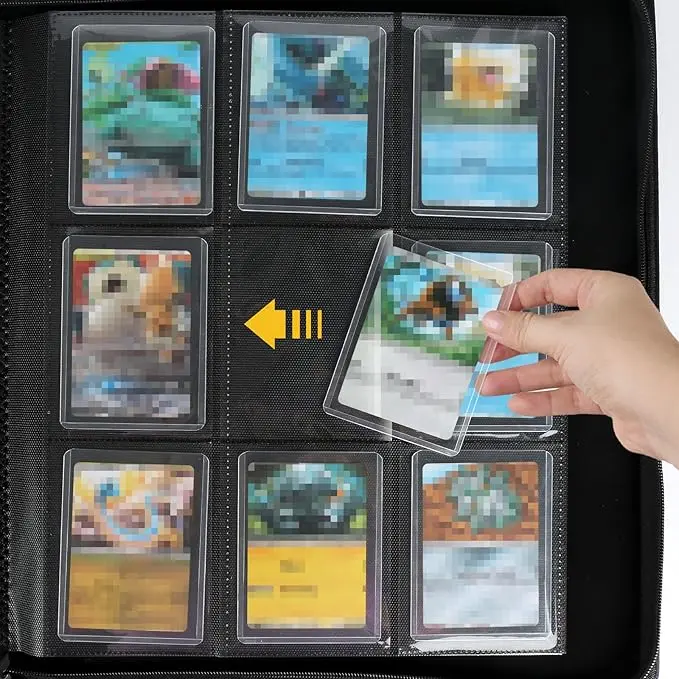 Trading Card Binder, Premium 9-Pocket Double Sided 540 Pocket PU Card Collection Binder, Collectible Trading Card Albums for MTG, TCG, Sports Cards (Black)