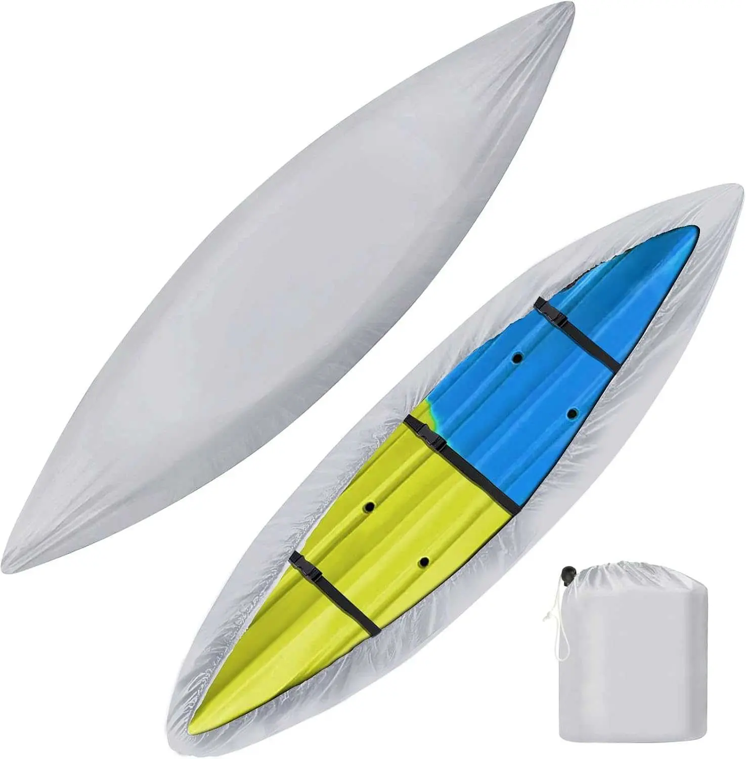 Kayak Cover, Waterproof Kayak Covers for Outdoor Storage, Heavy Duty Canoe Dust Storage Cover, UV Resistant Fishing Boat Cover for 16 DL260808A27