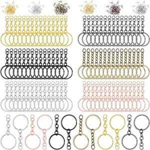 360Pcs/Set Key Rings for Crafts Keychain Making Kit Including 90 Open Jump Rings Connectors,180 Small Screw Eye Pins Hooks for DIY Keychain Supplies,Christmas Party Gifts,Hand Tools Kits