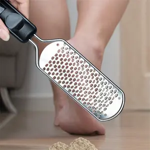 1Pc Stainless Steel Metal Foot Scrubber for Pedicure and Exfoliation, Professional Rasp for Foot Care, Pedicure Care Tool