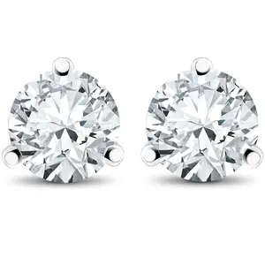 F/SI1 2ct Lab Grown Diamond Martni Studs 14k Gold