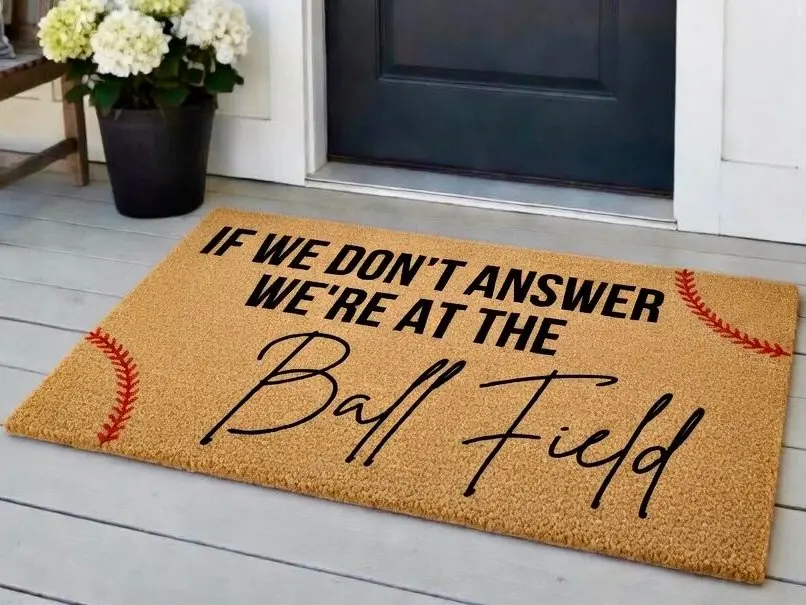 Baseball Welcome Mats, Baseball Doormat, Housewarming Gift, Baseball Gift, Spring Doormat, Porch Decor, Outdoor Doormat, Front Door Doormat