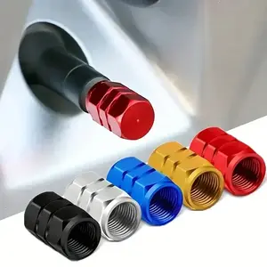 4 Pcs Aluminum Valve Stem Caps, Car Wheel Tire Rim Dust Proof Waterproof Covers, Automotive Motorcycle Accessories