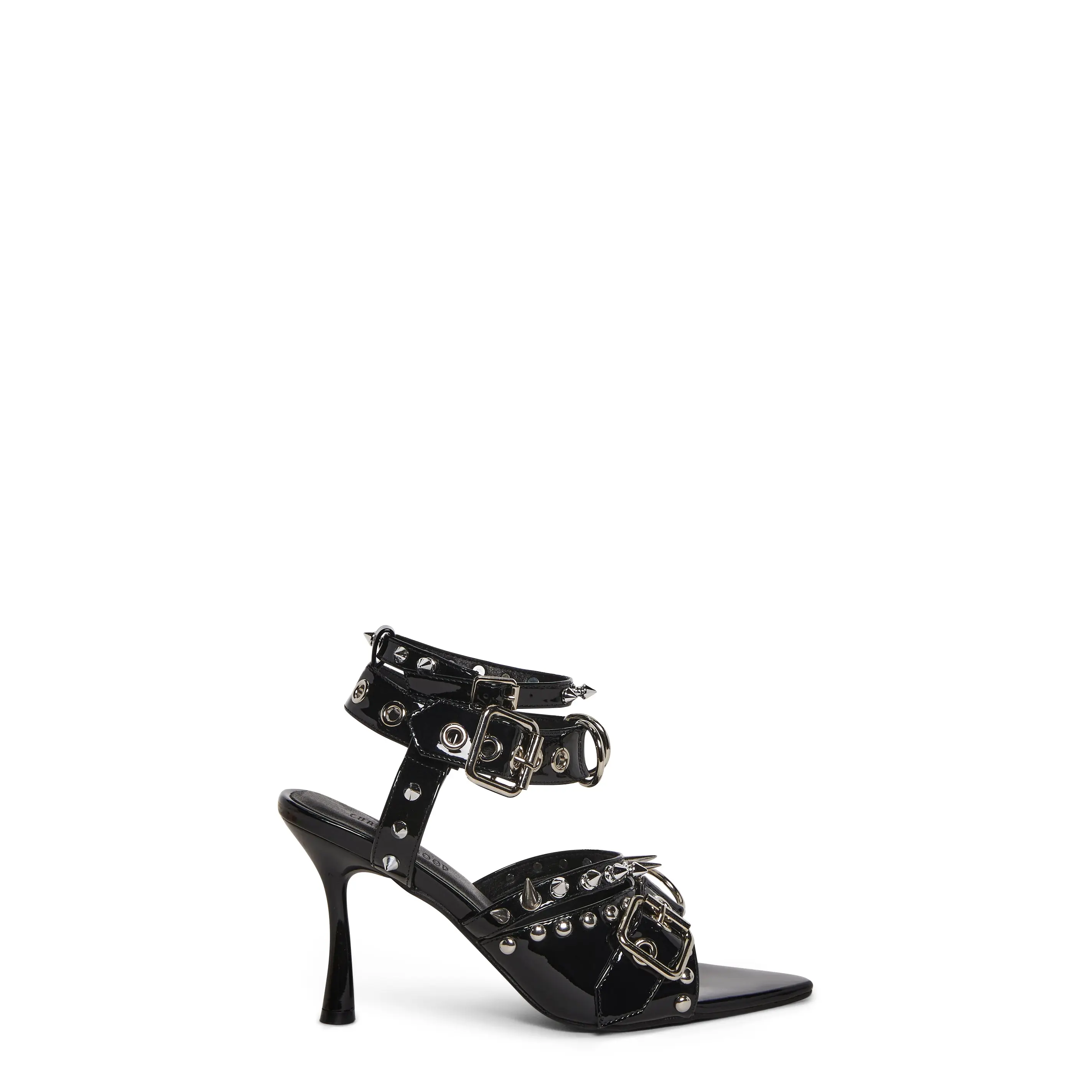 Total Buckle Studded Open Toe Heels Total Buckle Studded Open Toe Heels