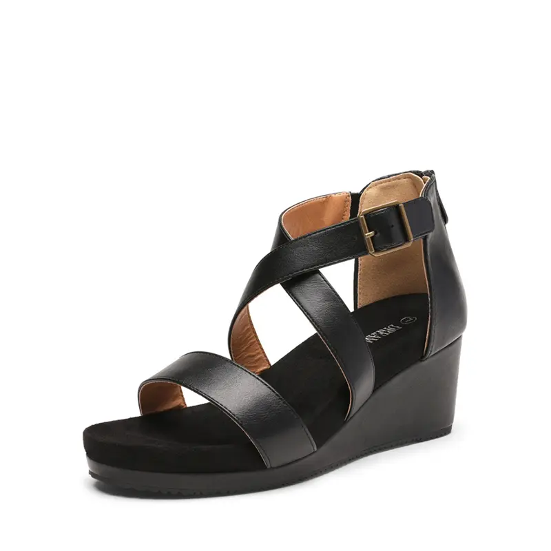 Dream Pairs Women's Strappy Platform Wedge Sandals - Open Toe Heels with Crisscross Ankle Strap and Back Zipper, Strappy Sandals, Sandals Women Dream Pairs Women's Strappy Platform Wedge Sandals - Open Toe Heels with Crisscross Ankle Strap and Back Zipper, Strappy Sandals, Sandals Women