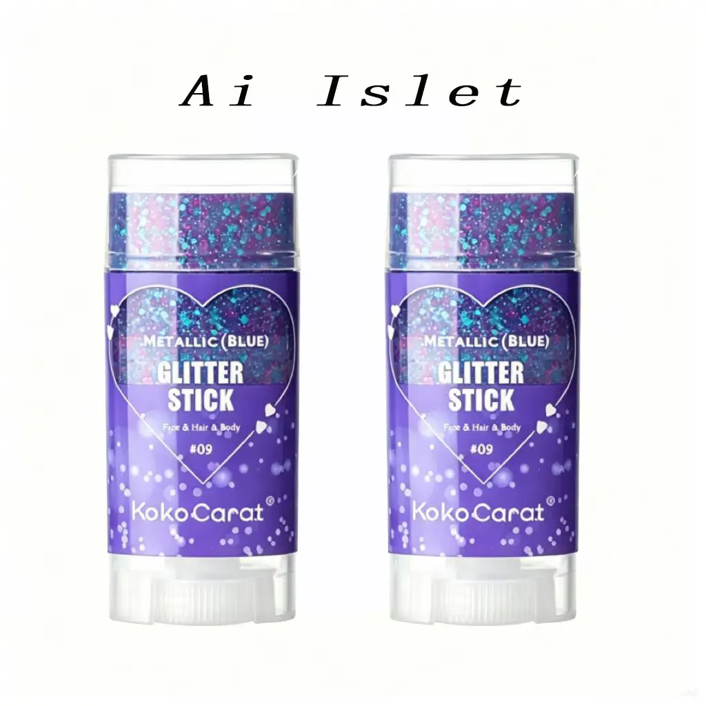 Patriotic Glitter Stick, Red, White & Blue Body Shimmer for Face & Hair, Facial Glitter Makeup Suitable for All Skin Types, Facial Glitter Body Makeup