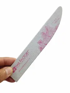 Nail Factory 180 Grit Wood Board File - Pink Edge, Pentagon Shape, Small Size Adult Nail Care Tool for Precise Sanding, Smooth Finish, Professional Manicure Accessory, Adults
