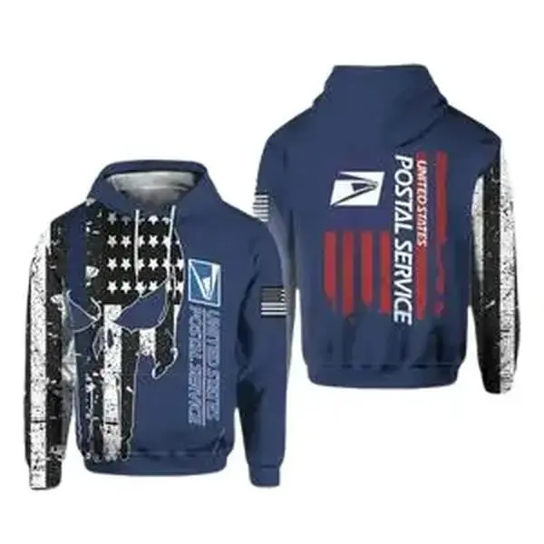 Postal Service 3D Hoodie, Print USPS 3D Printed Hoodie, Trendy 3D Hoodie, Realistic Print Sweatshirt, Cool Unisex Fashion Top