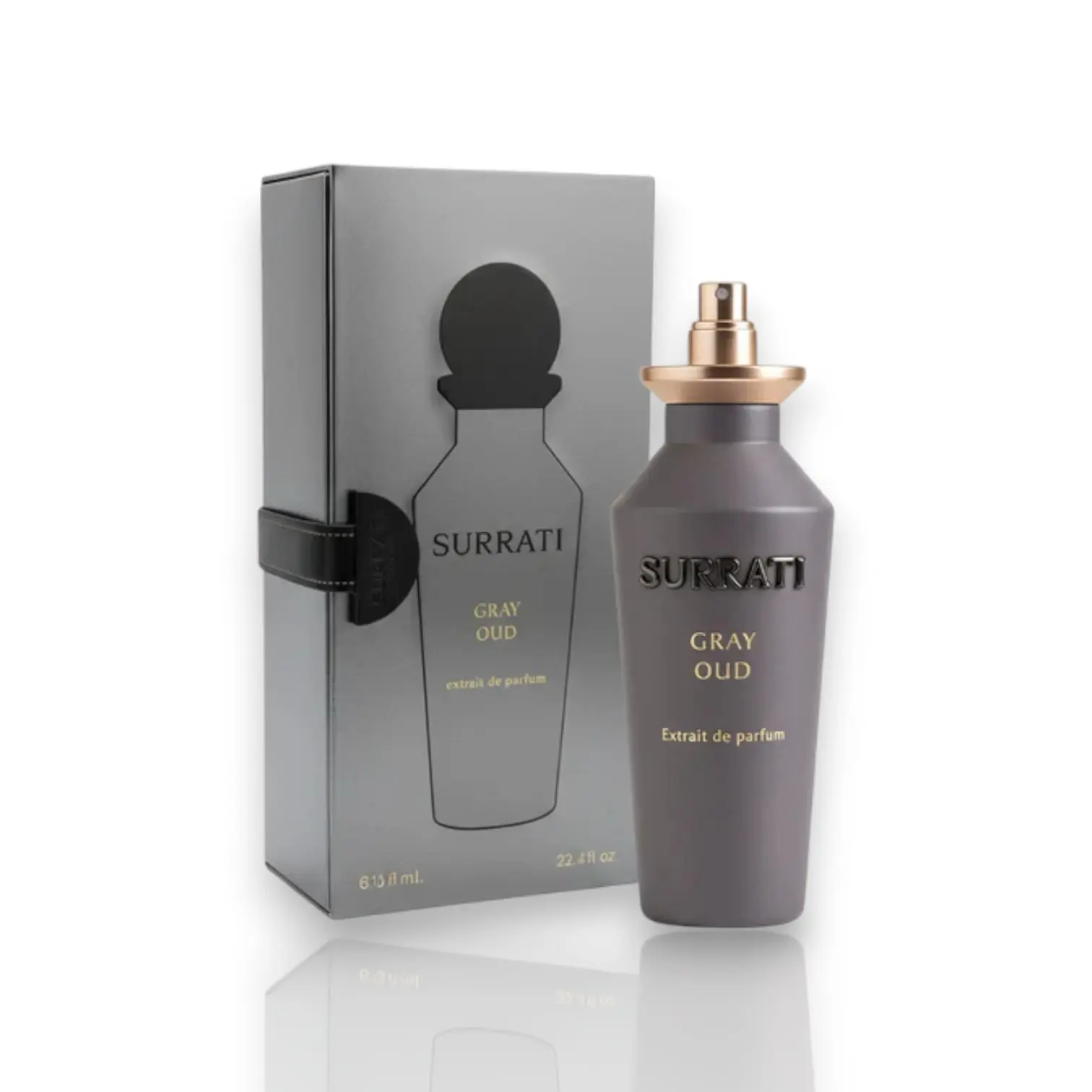 Surrati Gray Oud Extrait De Parfum, Single Item Unisex Fragrance, 150 ML, Blended with Oud, Saffron and Aromatic Woods