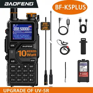 Baofeng K5plus 10w Rechargeable Two-Way Radio, Portable Walkie Talkie, 2500mah Battery, Handheld Dual Band Noaa Weather Radio, USB-C Charging for Hunting Survival Gear Rechargeable Walkie Talkies