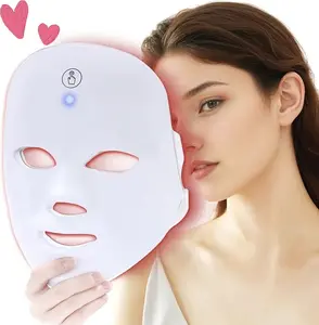 Photon Rejuvenation Mask 7-Color LED Light Beauty Appliance Portable Electric Facial Care Comfortable Skincare Mask Moisturizing Tool Silicone Suitable for Home Travel Gentle Facemask All Skin Types