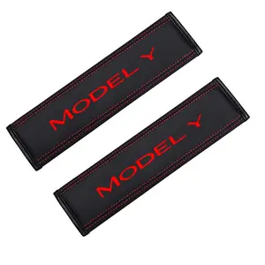 Car Seat Belt Shoulder Pad, Soft & Breathable Car Seat Belt Cover, Universal Car Interior Accessories for Tesla Model Y, Car Accessory
