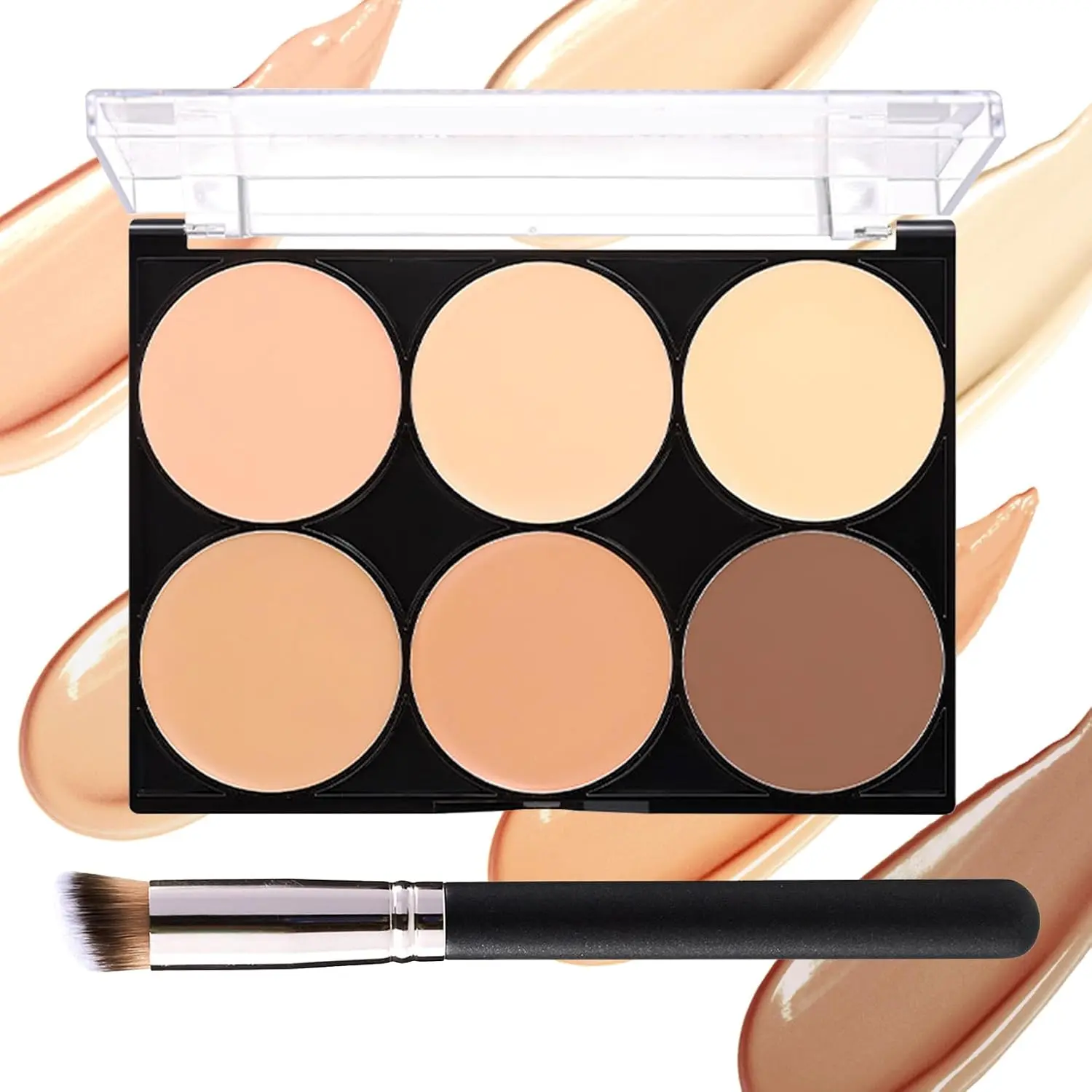 Correcting Concealer Palette,Colors Corrector Palette,Long Lasting Concealer Cream Makeup Palettes,Natural Finish Cream Foundation,Contouring Highlighting Makeup Kit for Dark Circles