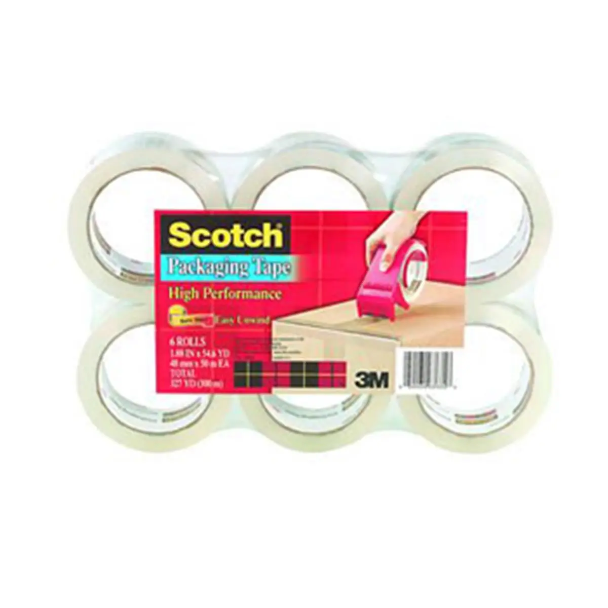 3M MMM35006 Scotch Multi-Roll Adhesive Packaging Tape, 6-Pack, 48mm x 50mm (Tools & Hardware Adhesives, Tapes & Sealers), Multi-Roll Packaging Tape