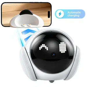 Wireless AI Pet Camera Robot, 1080P Smart Home Pet Monitor, App Remote Control, Two Way Talk, Auto Patrol, 2.4GHz 5GHz WiFi, Rechargeable Battery Camera for Pets