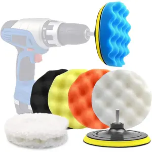 11 Pieces Car Buffer Pads 6 Inch Buffing Polishing Pads - Drill Buffing Kit, Auto Polisher Pads Car Foam Drill for Automotive Polishing, Waxing, Sanding, Sealing Glaze - Tools & Hardware.
