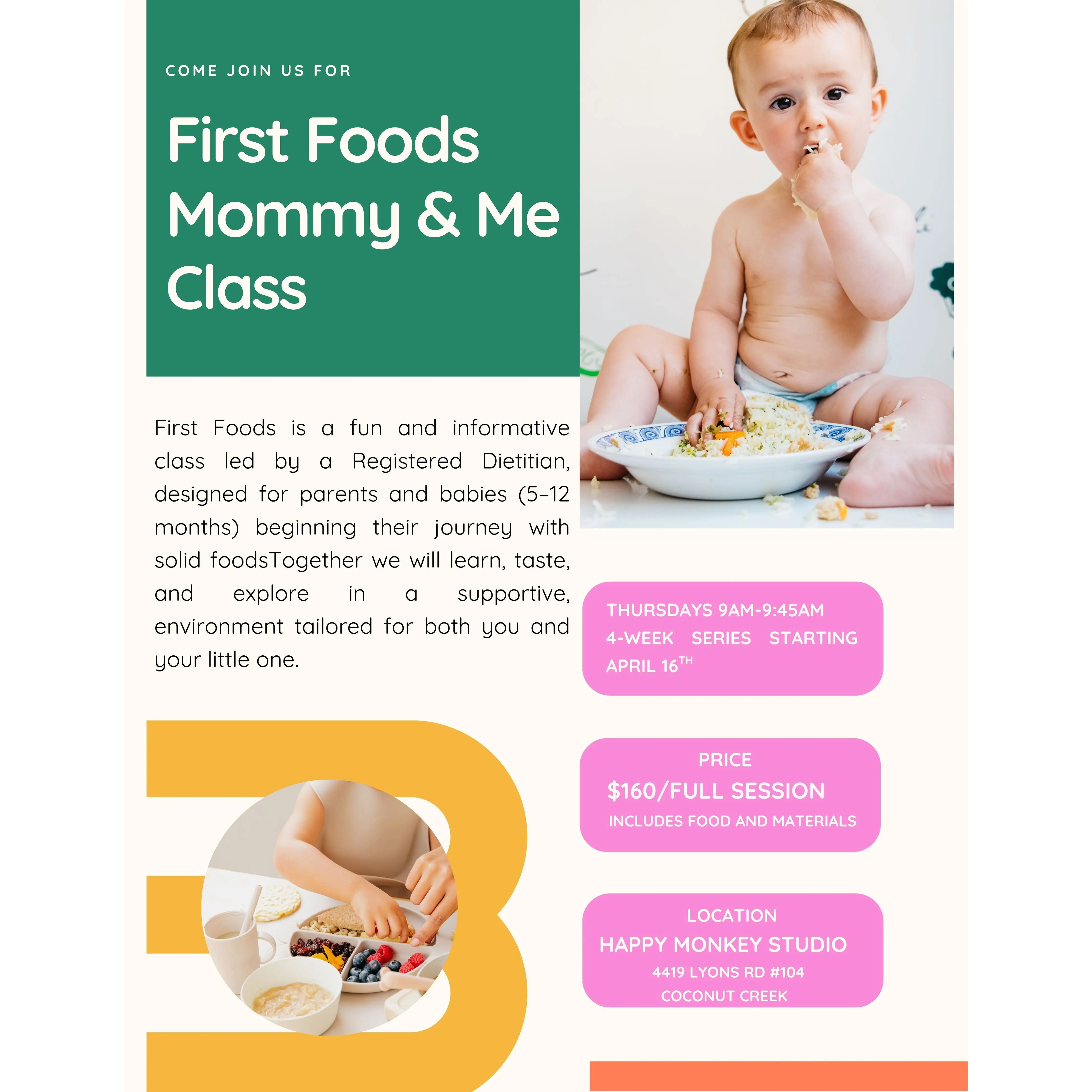 First Foods 5-12M - 4 Classes Session