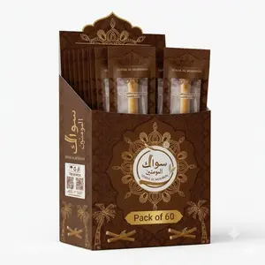 (60 Pack) Sewak Al Mominin Natural Miswak Sticks, Traditional Natural Toothbrush for Daily Oral Care, Fresh Breath summervibes☀️