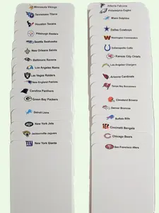 32 Tall Card Dividers - Includes Football Team Stickers, Hand Crafted for Sorting Sleeved & Toploaded Cards, Great for Boxes