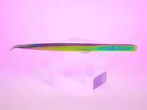 Curved Isolation Tweezer Rainbow Metal Lash Anarchist Tweezers