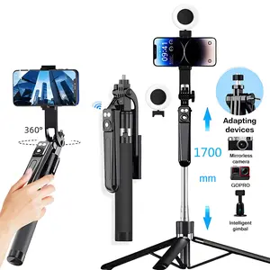 67" Phone Tripod for iPhone/Android & Selfie Stick with Remote, Upgraded Stand, Compatible with iPhone 17/16/15/14, Vlog, Live Streaming, Travel-Friendly & Stable