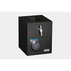 212 MAIN RD-1612 0.66 cu ft Portable Mini Rotary Hopper Safe, Anti-Theft Steel Plate Vault Box with Lock for Home & Office Stationery Storage, Portable Safe