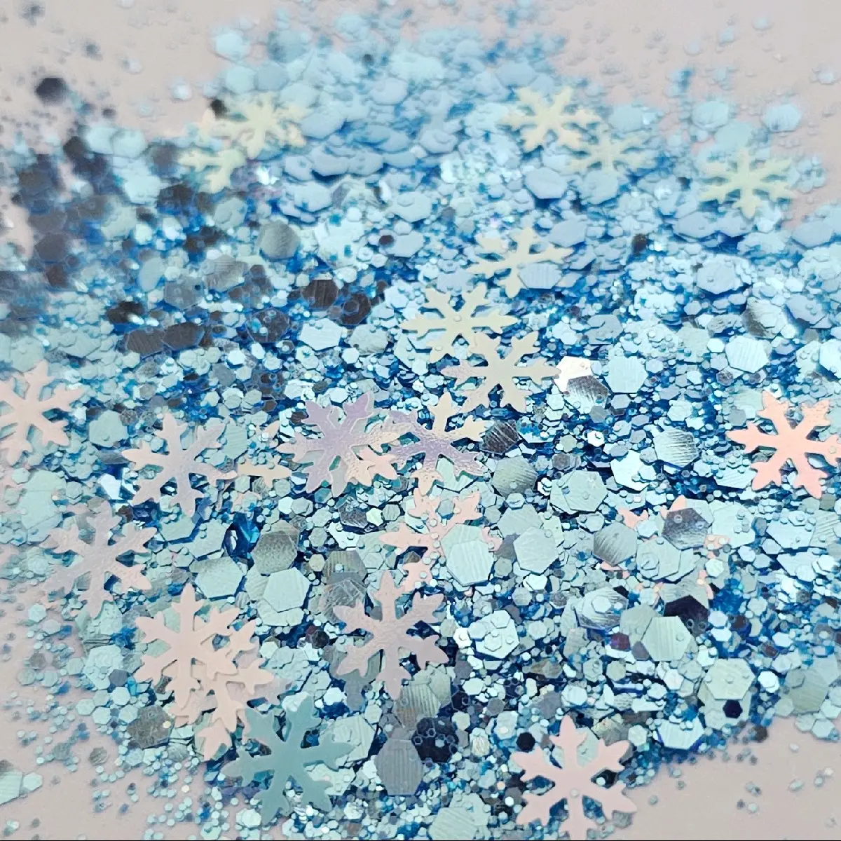 Blue Ice Snowflake Glitter