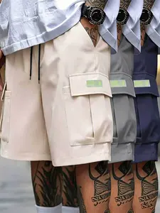 Men’s 3-Pack Summer Cargo Shorts, Multi-Pocket Loose Bermuda Shorts, Streetwear Brand Style, Casual Sporty Versatile Men’s Bottoms, Men’s Shorts