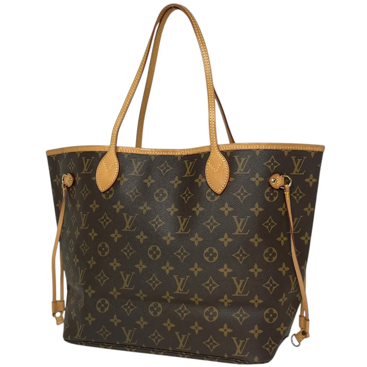 Pre-owned Louis Vuitton PVC Tote Bags Brown Monogram Canvas Neverfull MM 4000028451767