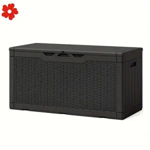 New 100 gallon Resin Deck Box Waterproof Large Outdoor Storage.safe