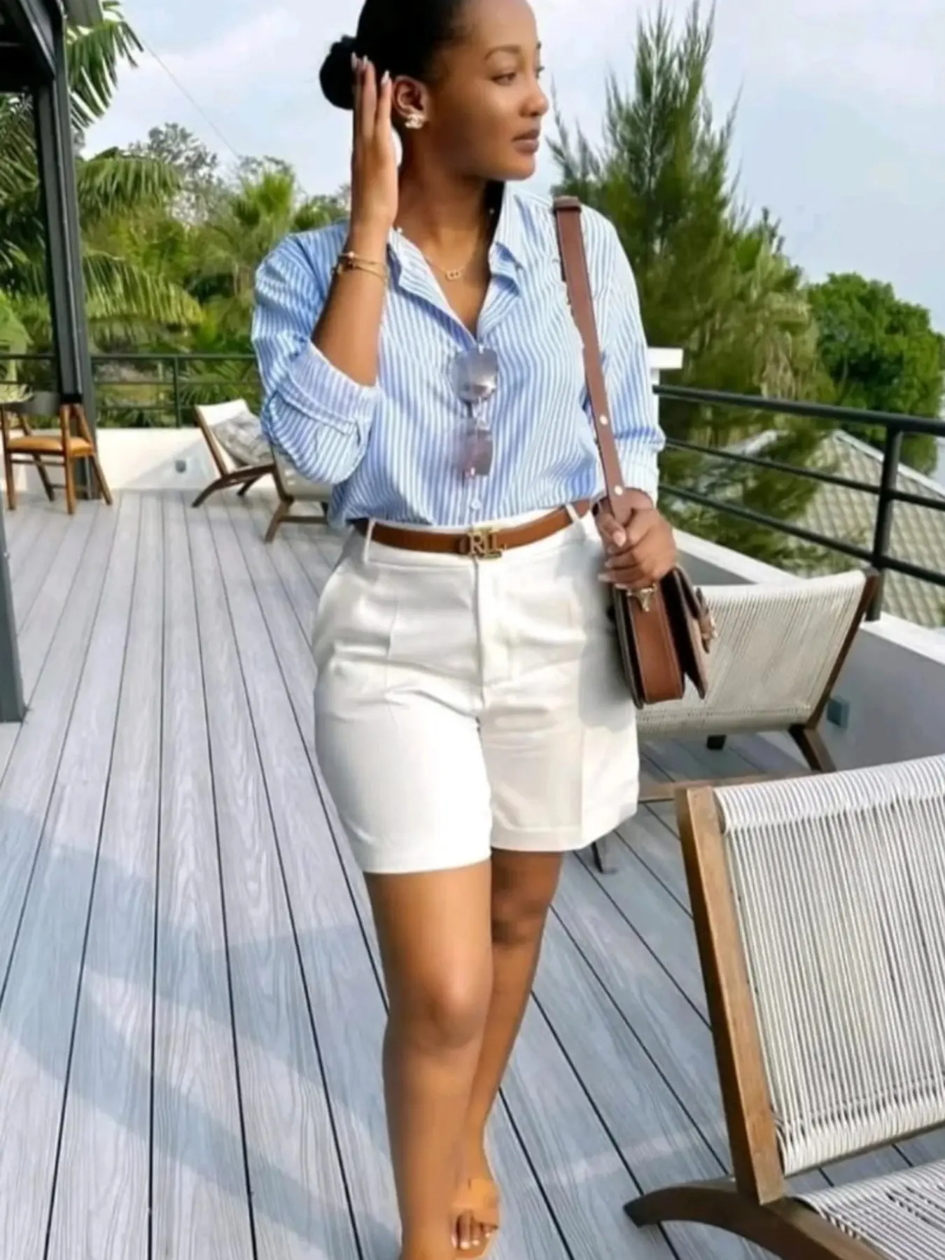 Summer New Women's Basic Casual Everyday Shorts, Fashion Plain Short Pants, High Waist Slim Fit, Zipper Fly, Office Commute, No Belt Included