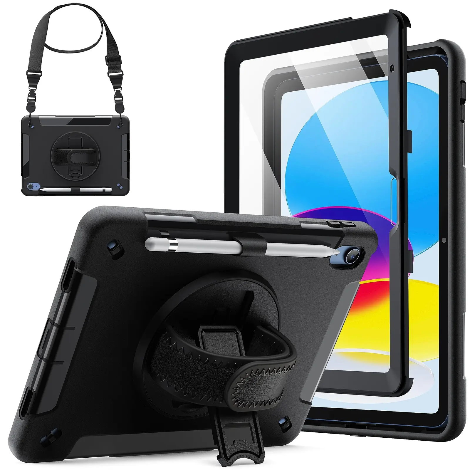 Case for iPad (A16) 11th/10th Generation (2025/2022) with Screen Protector